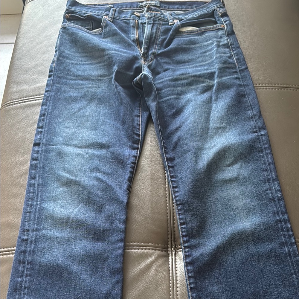 Lucky Brand Slim Blue Jeans with Lived-In Appeal
